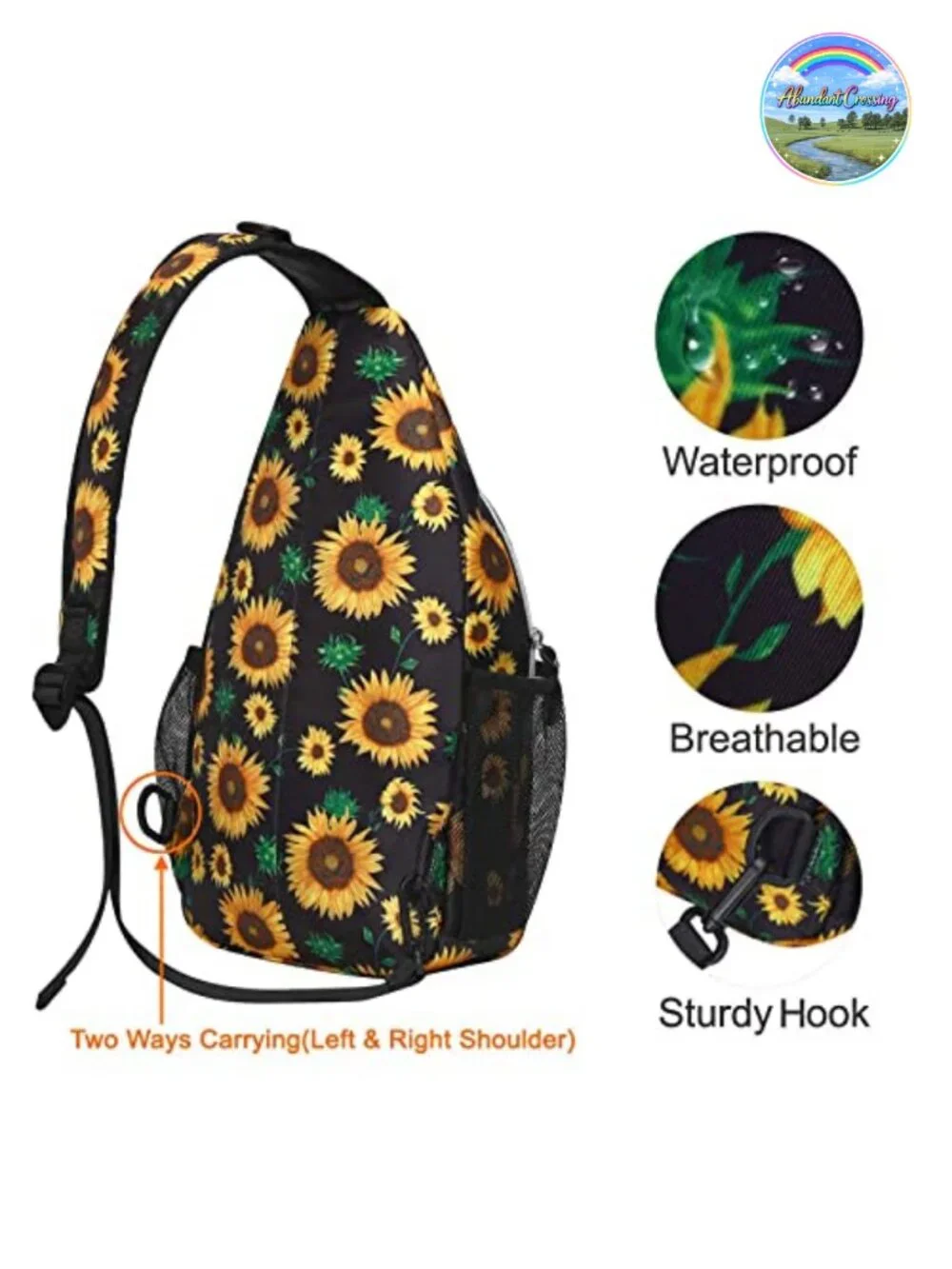 Sling Backpack Crossbody Shoulder Bag Travel Hiking Daypack